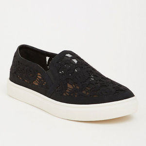 Black Crochet Slip-On Sneaker 9.5W